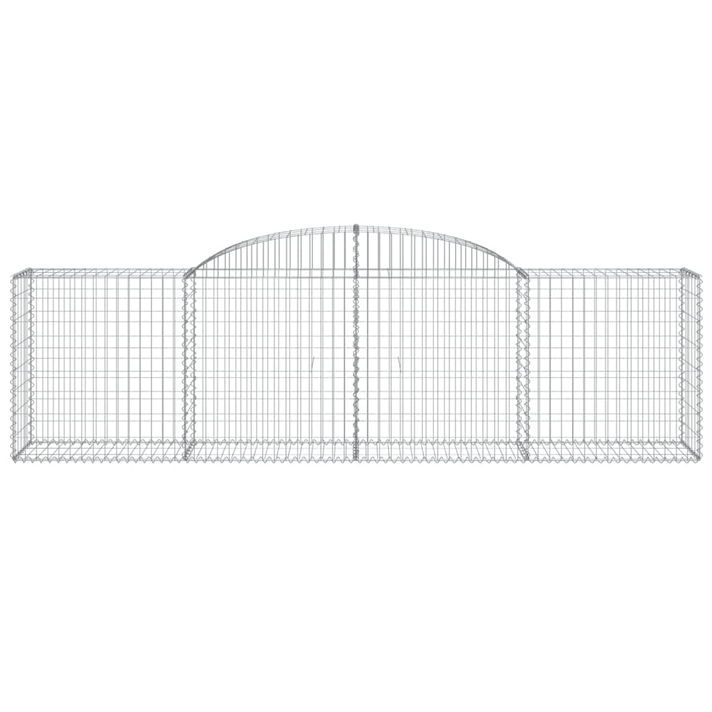 vidaXL Arched Gabion Baskets 6 pcs 118.1"x19.7"x31.5"/39.4" Galvanized Iron