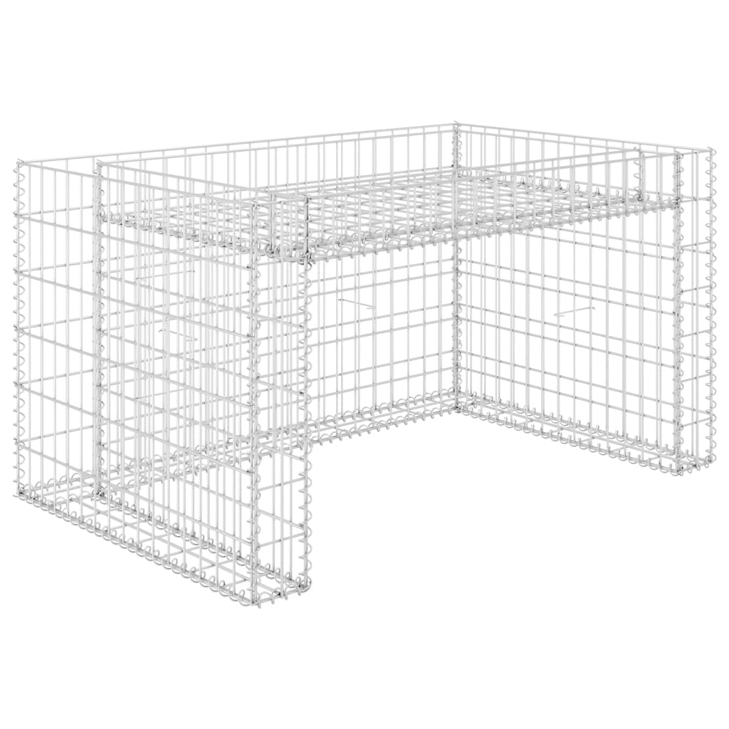 vidaXL Lawn Mower Garage with Raised Bed 43.3"x31.5"x23.6" Steel Wire