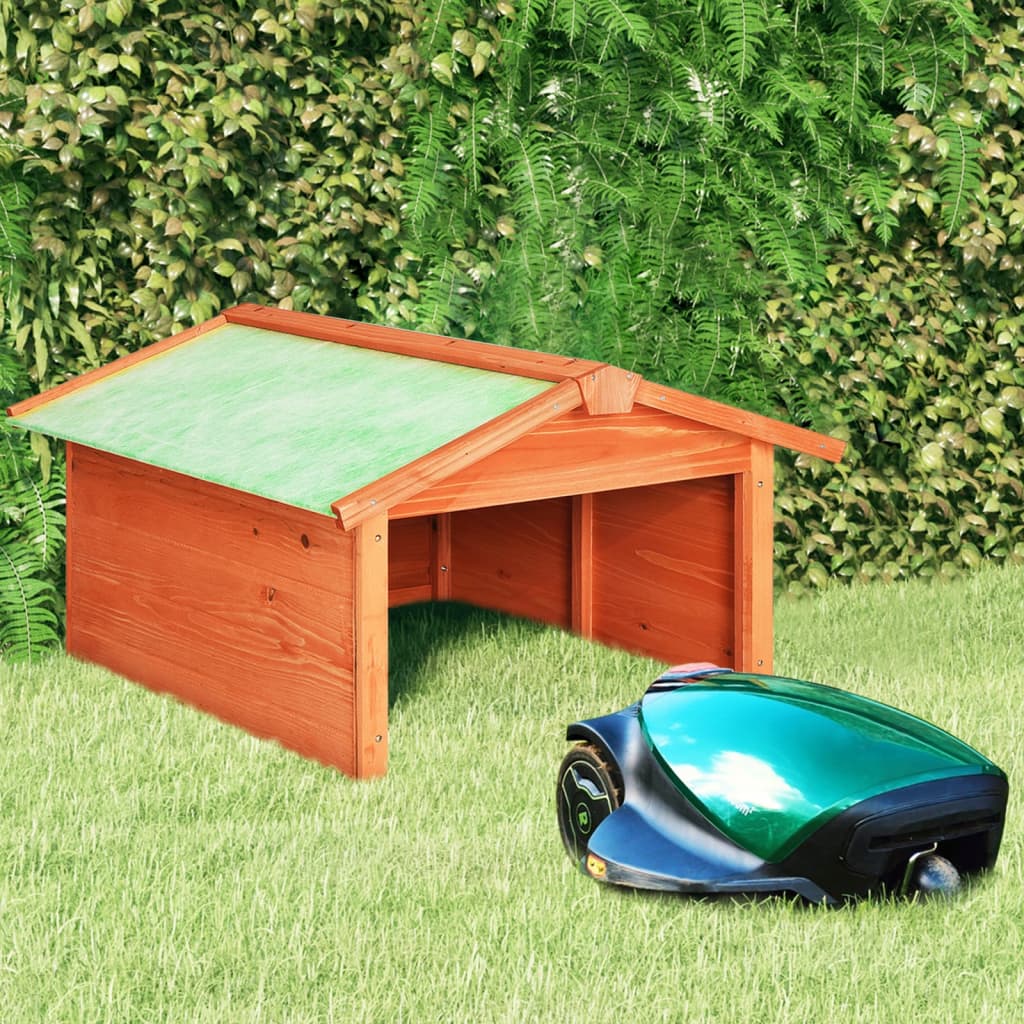 vidaXL Lawnmower Shed Automower Cover Patio Robot Mower Shelter Solid Firwood