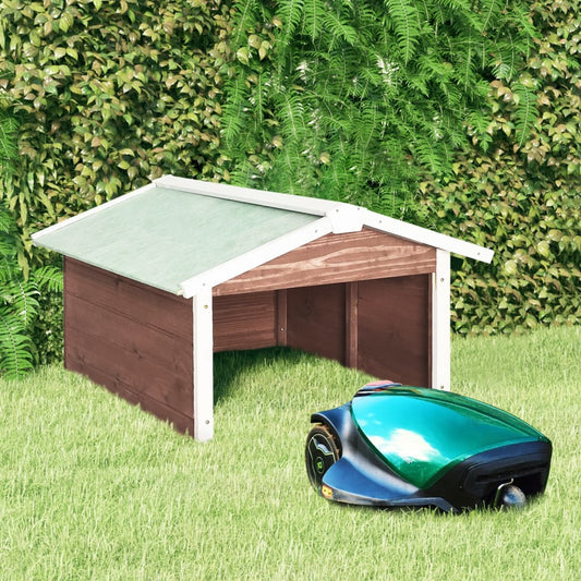 vidaXL Lawnmower Shed Automower Cover Patio Robot Mower Shelter Solid Firwood