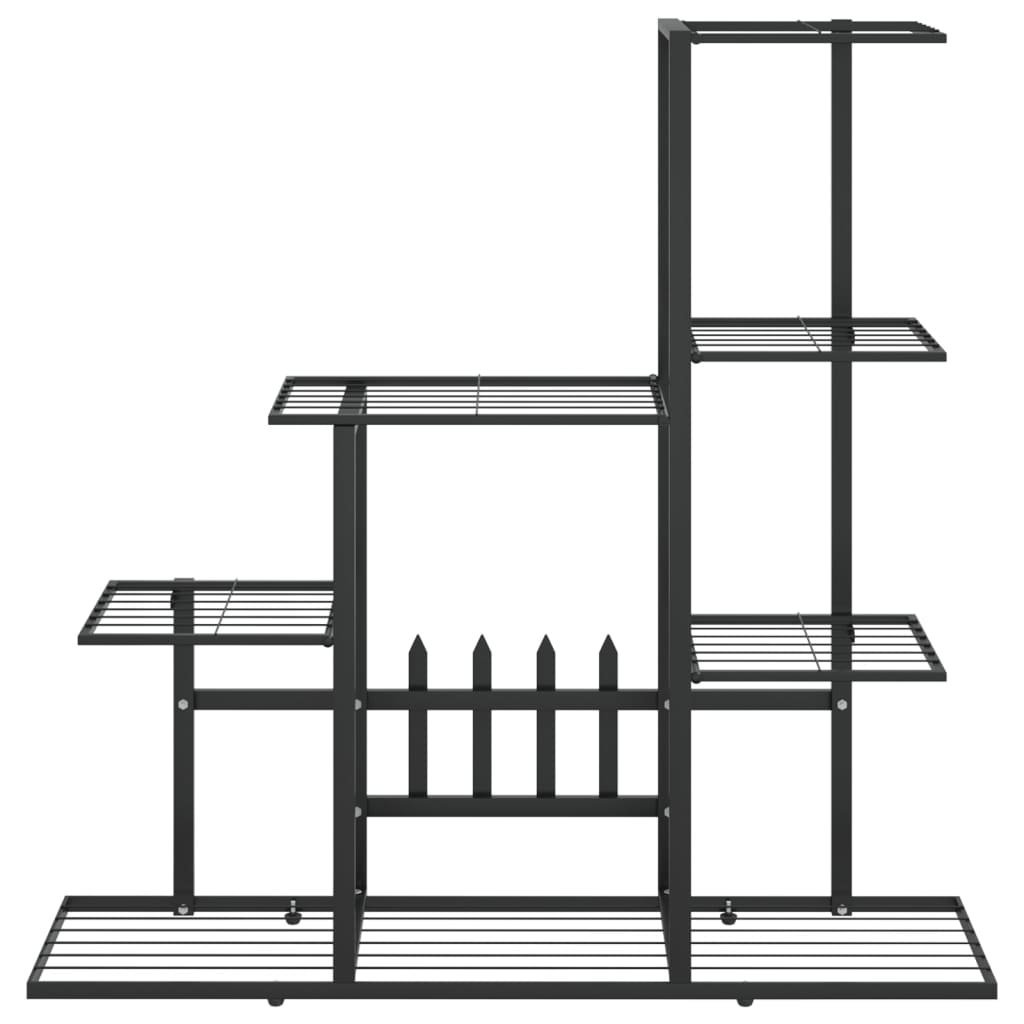 vidaXL Flower Stand 37.2"x9.8"x34.6" Black Metal