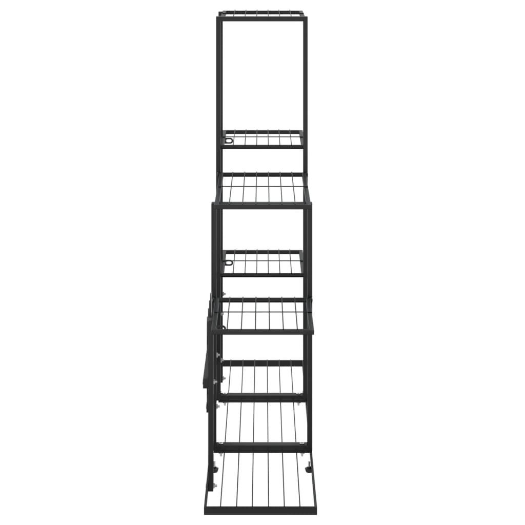 vidaXL Flower Stand 37.2"x9.8"x34.6" Black Metal