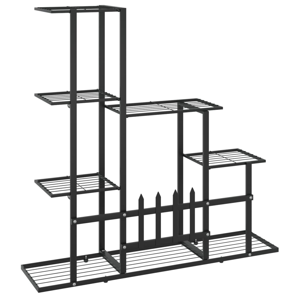 vidaXL Flower Stand 37.2"x9.8"x34.6" Black Metal
