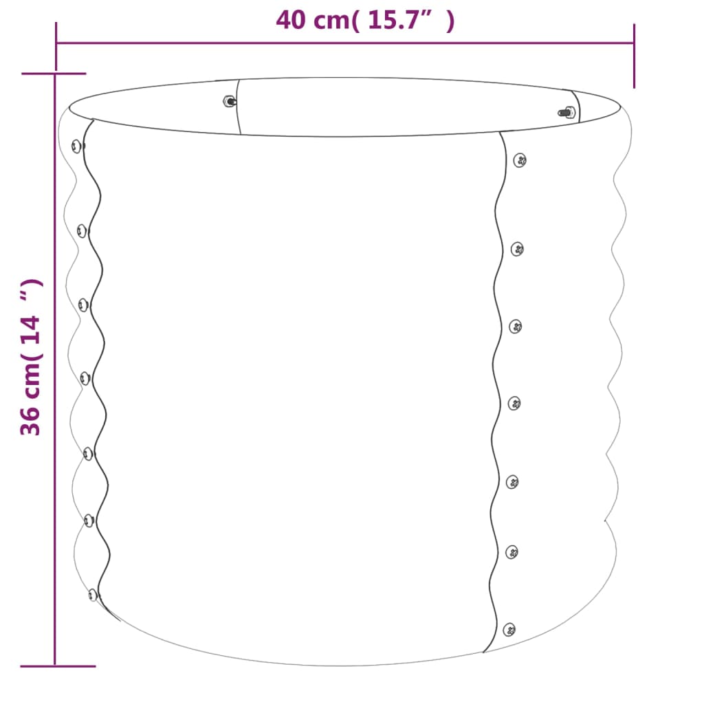 vidaXL Garden Planter Powder-coated Steel Raised Garden Bed Multi Colors/Sizes