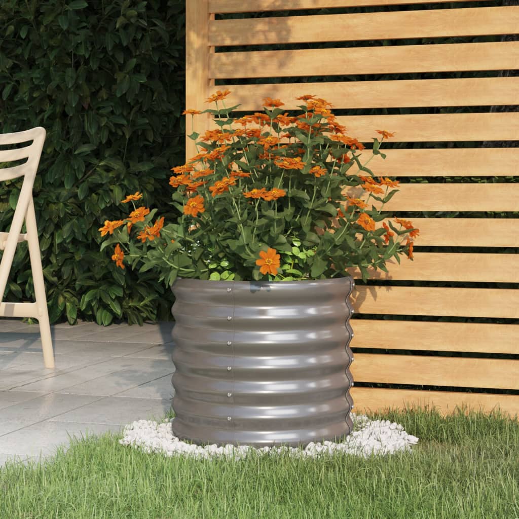 vidaXL Garden Planter Powder-coated Steel Raised Garden Bed Multi Colors/Sizes