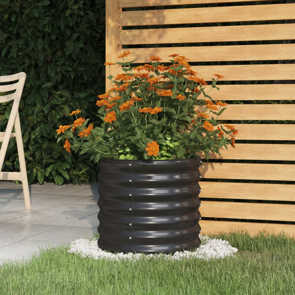 vidaXL Garden Planter Powder-coated Steel Raised Garden Bed Multi Colors/Sizes
