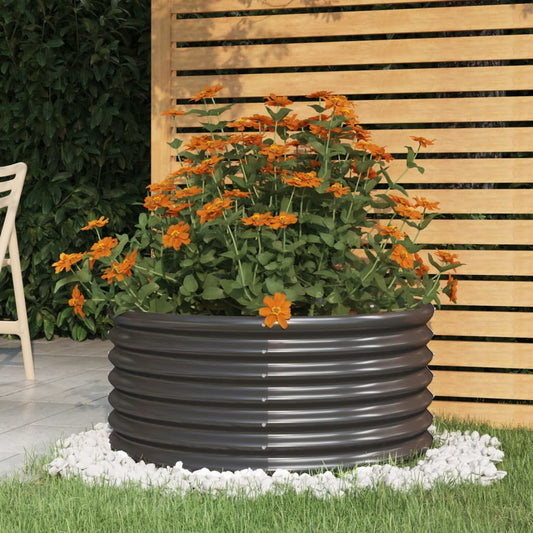 vidaXL Garden Planter Powder-coated Steel Raised Garden Bed Multi Colors/Sizes