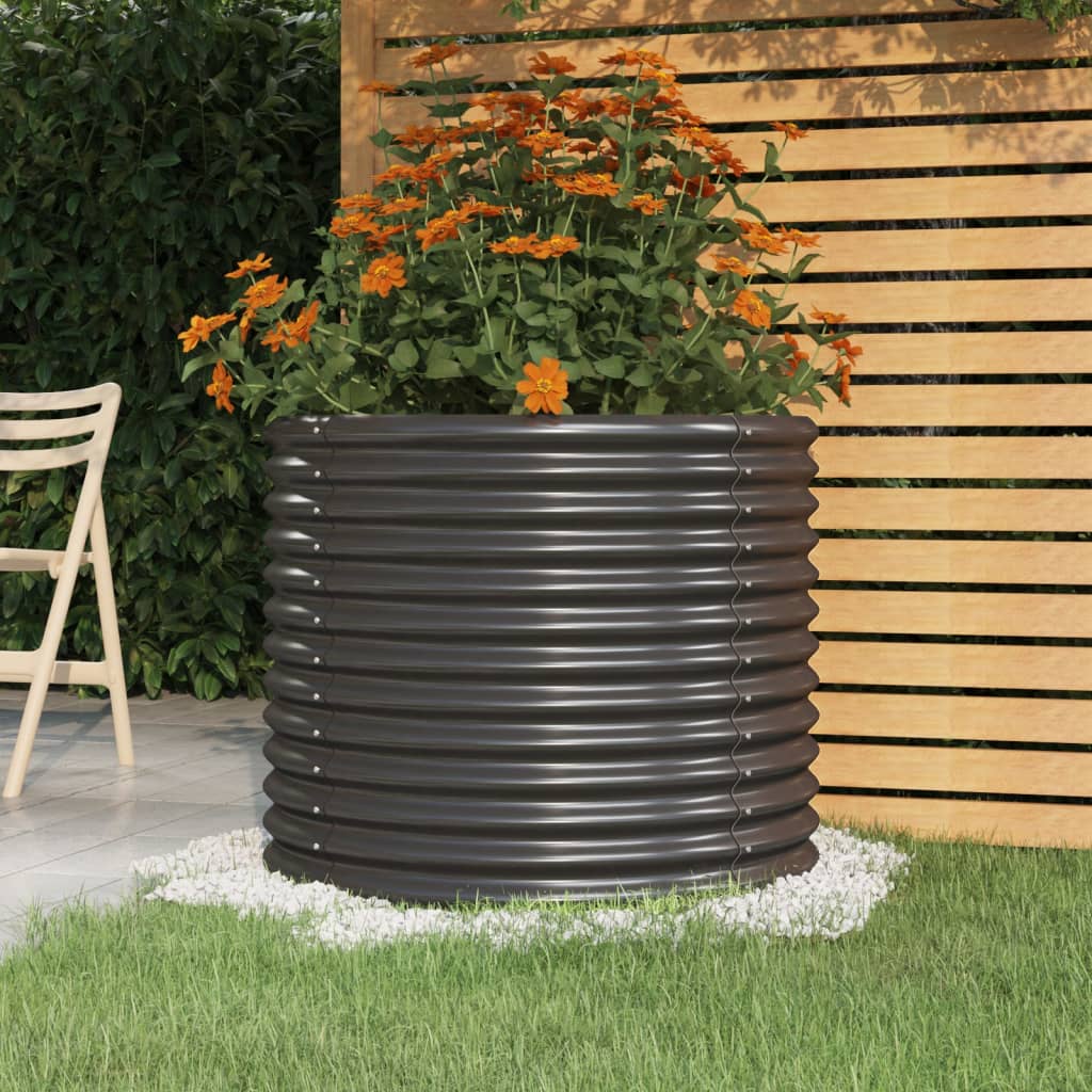 vidaXL Garden Planter Powder-coated Steel Raised Garden Bed Multi Colors/Sizes
