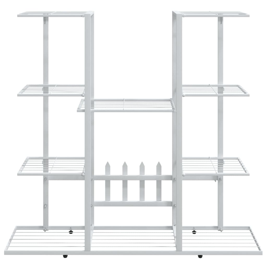 vidaXL Flower Stand 37.2"x9.8"x35" White Iron