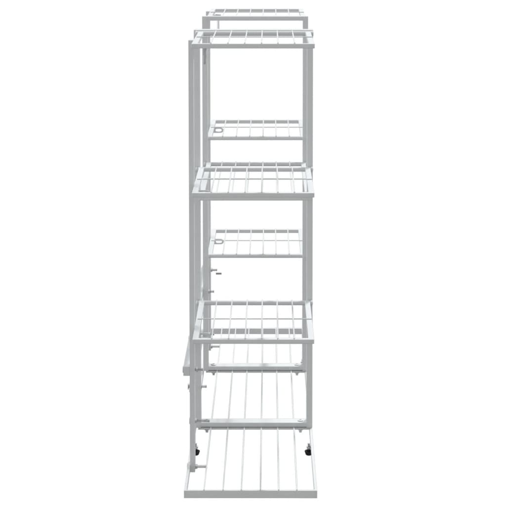 vidaXL Flower Stand 37.2"x9.8"x35" White Iron