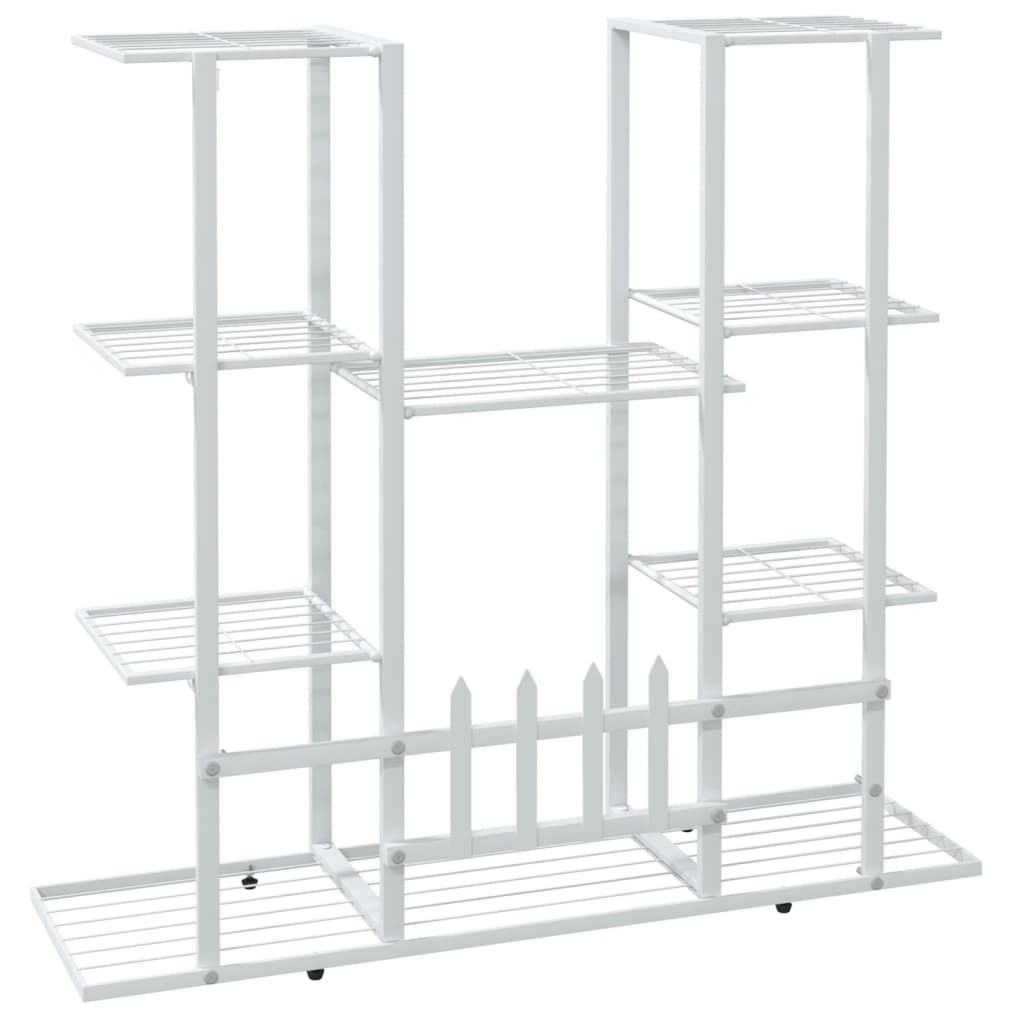 vidaXL Flower Stand 37.2"x9.8"x35" White Iron