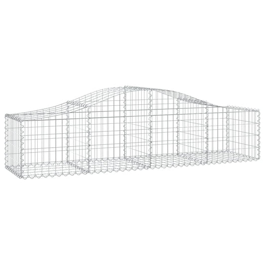 vidaXL Gabion Basket Arched Gabion Basket Planter for Flower Galvanized Iron