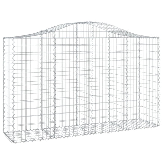 vidaXL Gabion Basket Arched Gabion Basket Planter for Flower Galvanized Iron