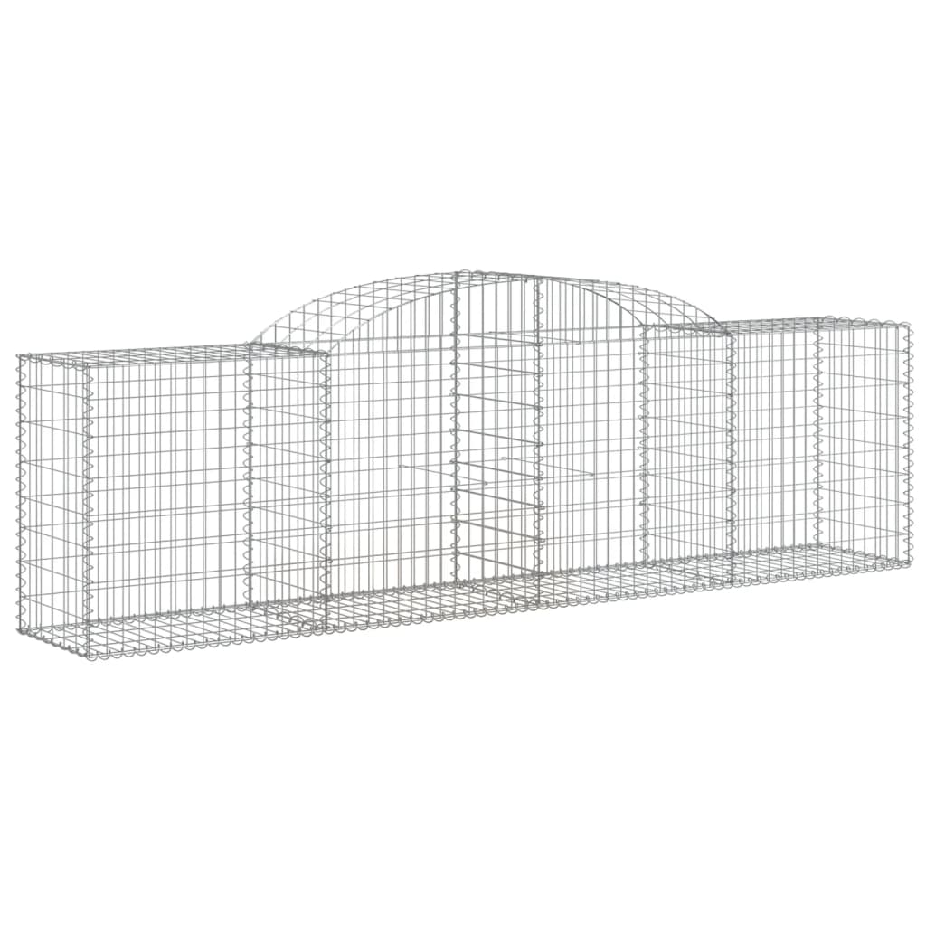 vidaXL Arched Gabion Baskets 6 pcs 118.1"x19.7"x31.5"/39.4" Galvanized Iron
