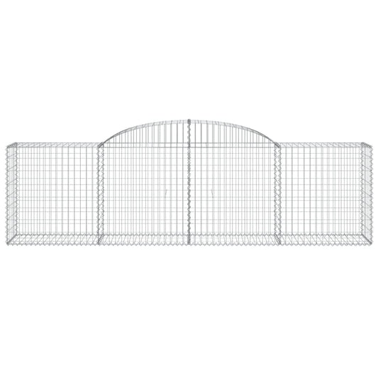 vidaXL Arched Gabion Baskets 6 pcs 118.1"x19.7"x31.5"/39.4" Galvanized Iron