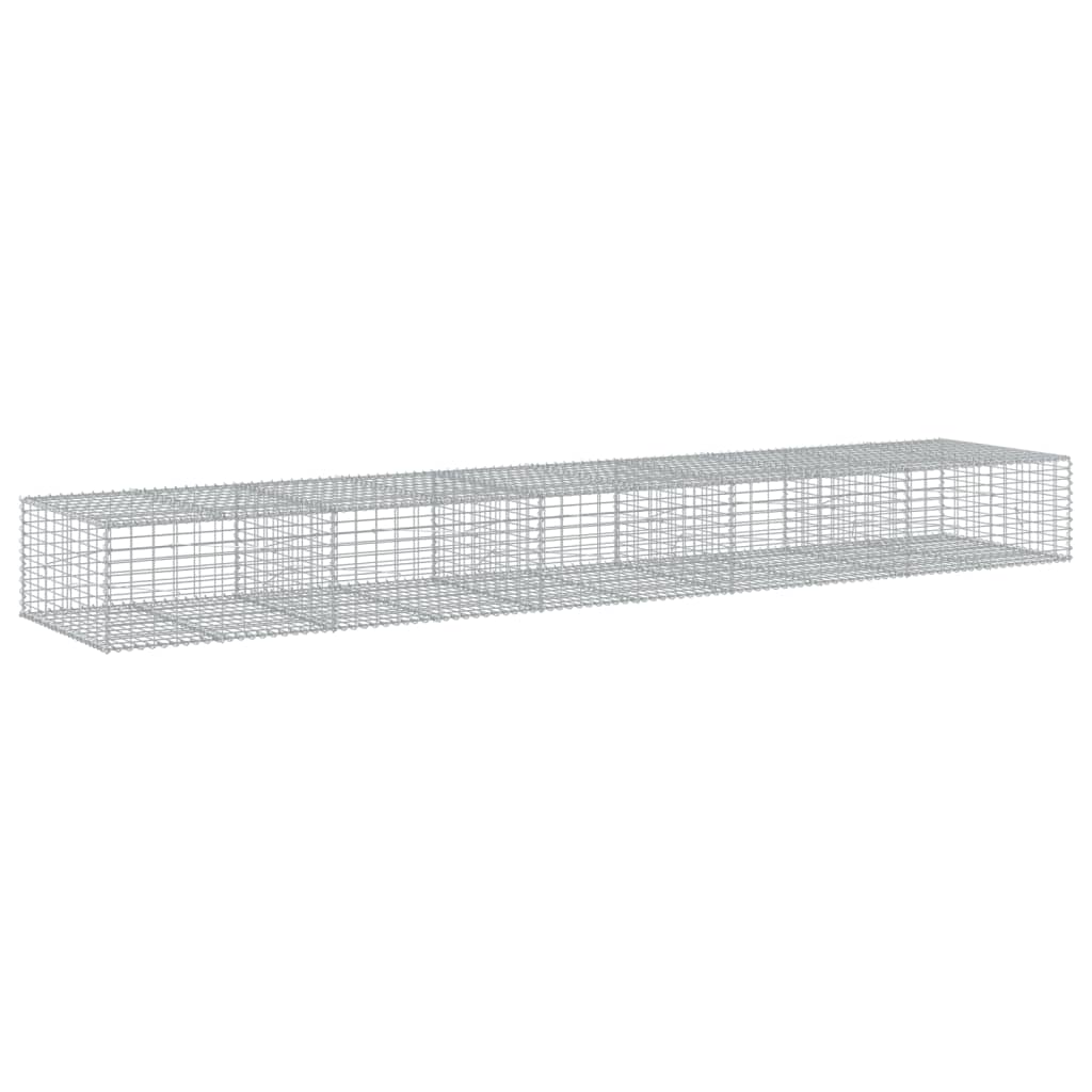 vidaXL Gabion Basket with Cover 39.4"x19.7"x39.4" Galvanized Iron