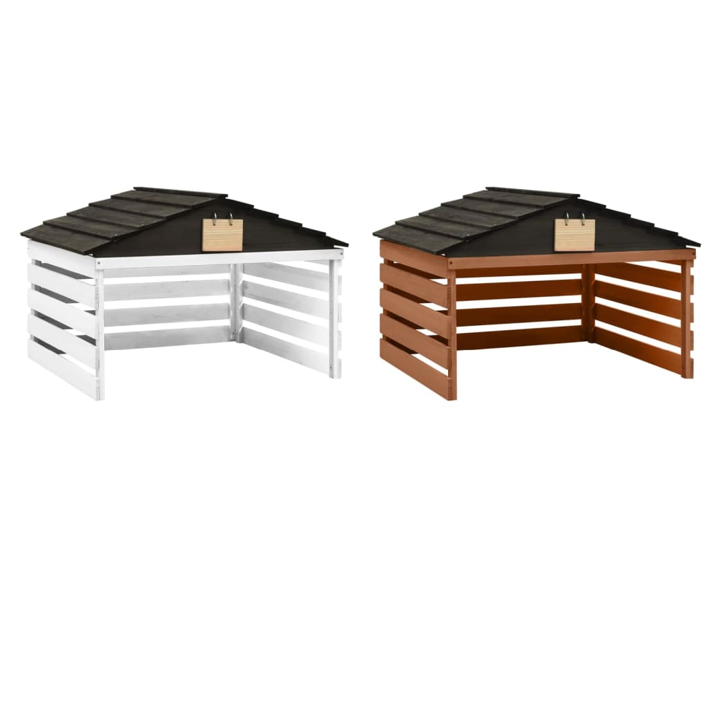 vidaXL Firwood Robotic Lawn Mower Lawnmower Black and Brown/Black and White